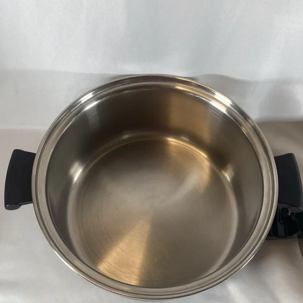 Amway Queen Multi-Ply 18/8 Stainless Steel 6 Qt Stockpot Dome Lid & Egg Poacher
